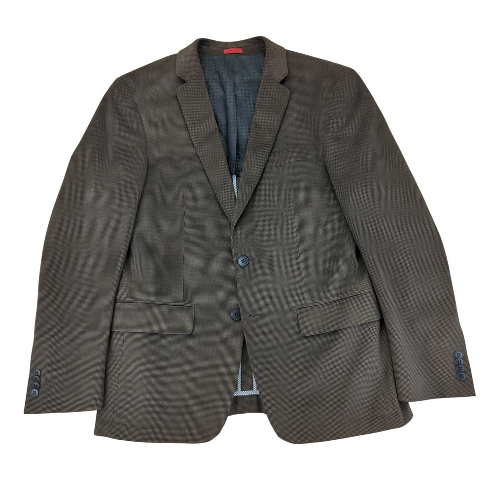 John Varvatos USA Mens Brown Microdot Blazer Sport‎ Coat Jacket 38R Polyester